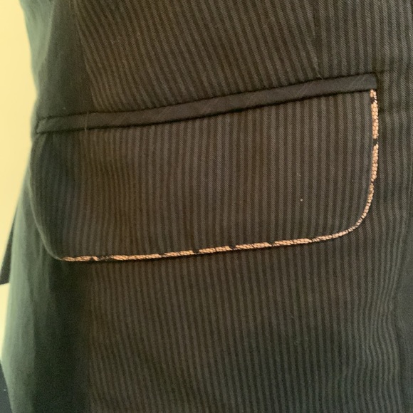 Rebecca Taylor jacket in mixed shadow striped patterns with lace trimming. - Picture 5 of 10